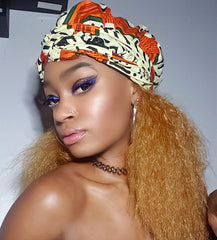 Tyra Slip On Satin Lined Headwrap and Mask