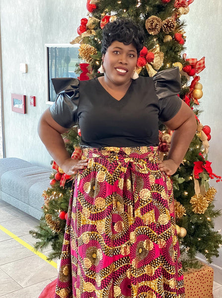 Sabra Maxi Skirt, Mask & Headwrap