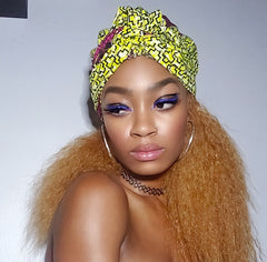 Zane Slip On Satin Lined Headwrap and Mask