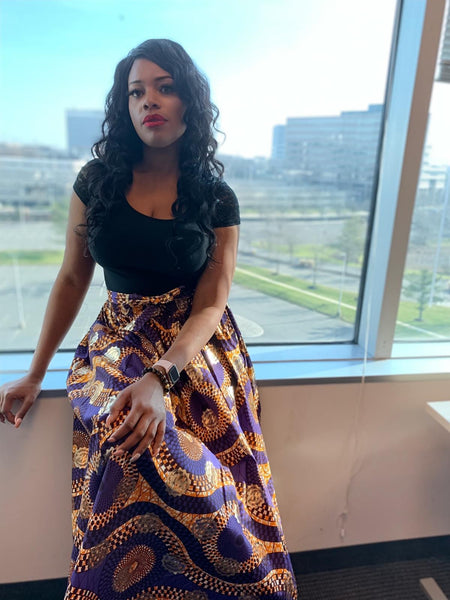 Imani Maxi Skirt, Mask  & Headwrap