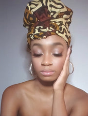 Zavia Slip On Satin Lined Headwrap and Mask