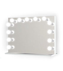 Monroe 31" x 25" Lighted Glam Vanity Mirror | LED All Mirror - Makeup Hollywood Mirror | Table Top Or Wall Mount | Plug-in