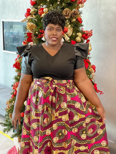 Sabra Maxi Skirt, Mask & Headwrap