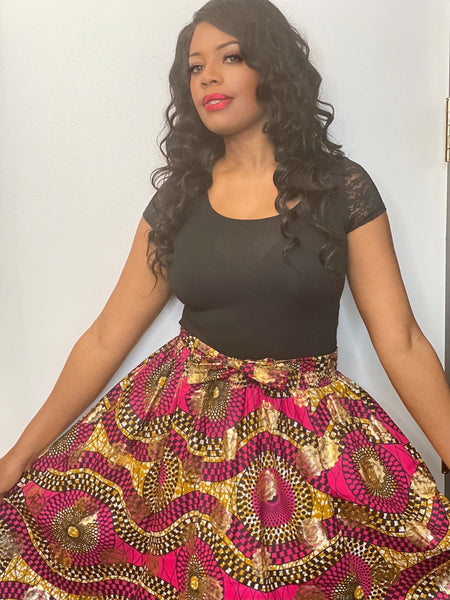 Sabra Maxi Skirt, Mask & Headwrap