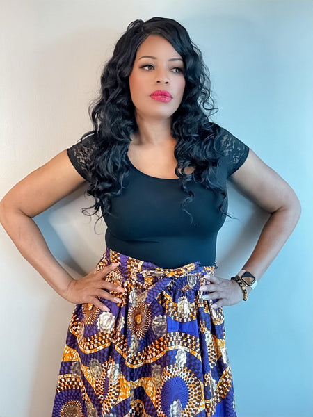 Imani Maxi Skirt, Mask  & Headwrap