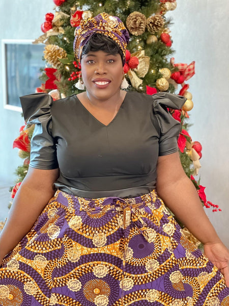 Imani Maxi Skirt, Mask  & Headwrap