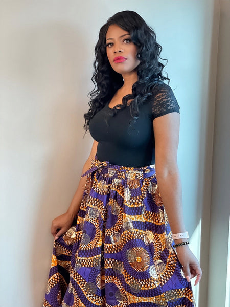 Imani Maxi Skirt, Mask  & Headwrap