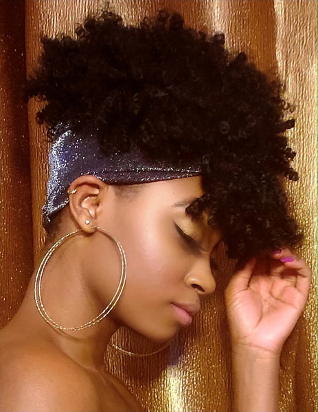 METALLIC SILVER SLIP ON HAIR HEADWRAP HEADBAND