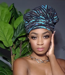 Guava Slip On Satin Lined Headwrap and Mask