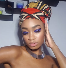 Ekua Slip On Satin Lined Headwrap and Mask