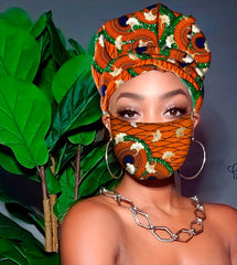 Chloe Slip On Satin Lined Headwrap and Mask