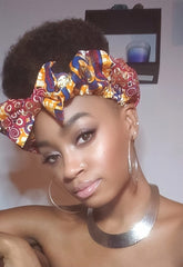 Dayo Pre Tie Satin Lined Slip On Headwrap Headband and Mask