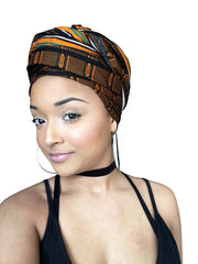 Gorgeous Brown Headwrap - Glamorous Chicks Cosmetics