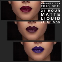 Trio Set: The Diva - Waterproof, smudge proof,  transfer proof,  and 24 hour stay Matte Liquid lipsticks Collection - Glamorous Chicks Cosmetics