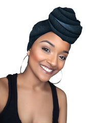 Leila Faux Leather Stretched Headwrap