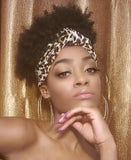 LEOPARD PRINT SLIP ON HAIR HEADWRAP HEADBAND