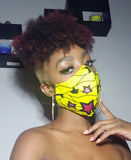 Yellow Octane Customized Bling Mask - Mask Only