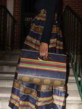 Sheer Royalty Print headwrap, Maxi Skirt, Mask & bag