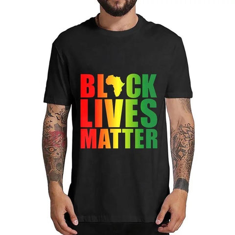 Black Lives Matter Colored Print T-Shirt