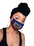 Haiti face mask & Black Headwrap