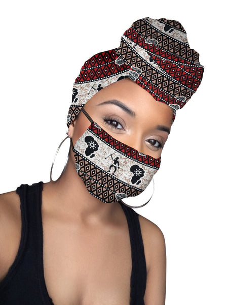 Akwasi His & Hers Headwrap and Face Mask combo