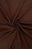 Brown Jersey Knit Stretched Fabric Satin Lined Headwrap