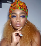 Feechi Slip On Satin Lined Headwrap and Mask