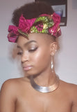 Sisi Pre Tie Satin Lined Slip On Headwrap Headband