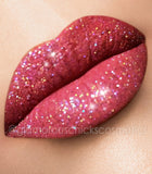 Pink+ grapefruit glitter lips