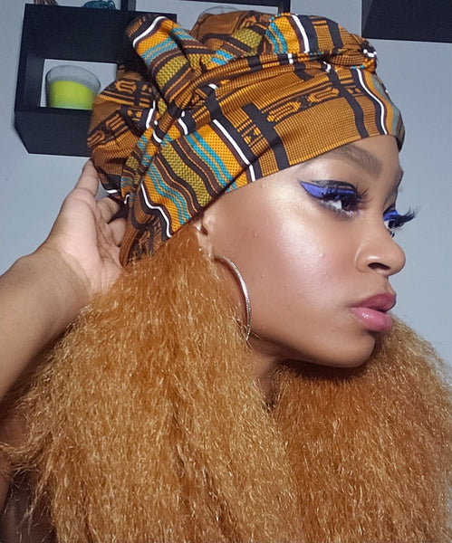 Adwoa Slip On Satin Lined Headwrap and Mask