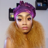 Amber Slip On Satin Lined Headwrap and Mask