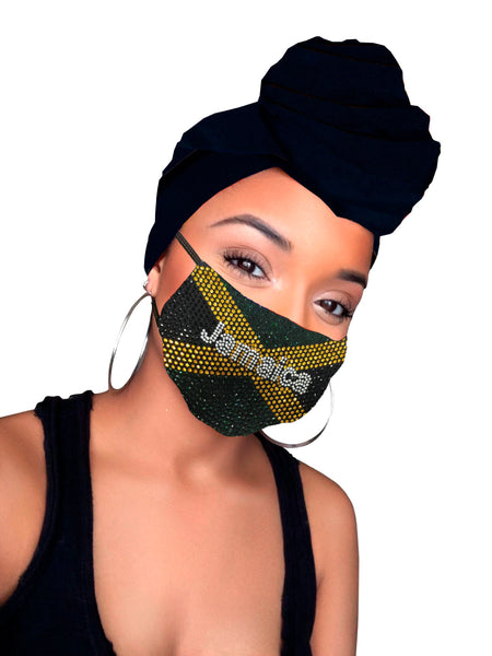 Jamaica headwrap and mask
