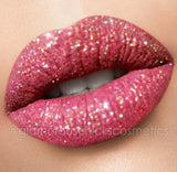 Pink+ grapefruit glitter lips