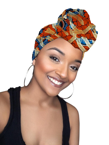 Clara Limited Edition Holiday Gold Print African Headwrap