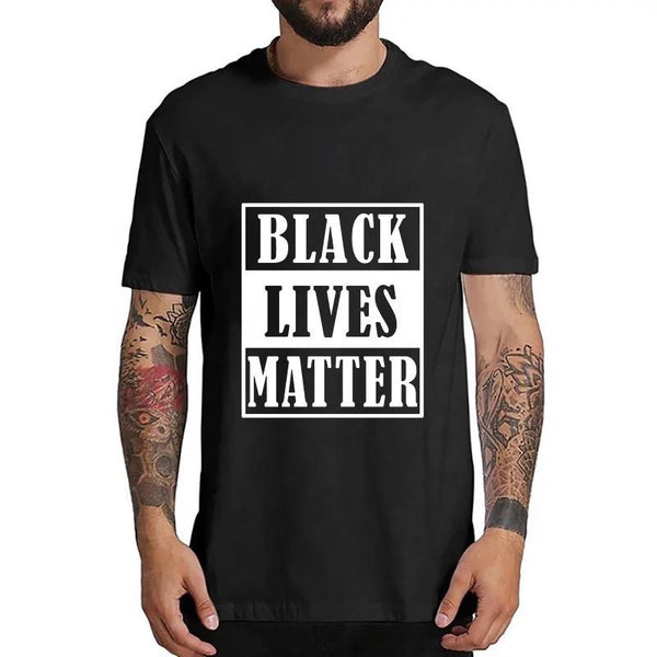 Black Lives Matter Black and White Print T-Shirt