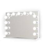 Monroe 31" x 25" Lighted Glam Vanity Mirror | LED All Mirror - Makeup Hollywood Mirror | Table Top Or Wall Mount | Plug-in