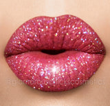 Pink+ grapefruit glitter lips
