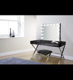 Curaçao Black Dimmable Hollywood mirrors| Table Top Or Wall Mount | Plug-in