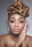 Abiah Cheetah Print Stretched Fabric Headwrap