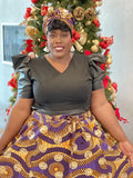 Imani Maxi Skirt, Mask  & Headwrap