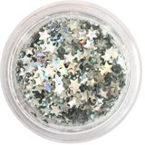 Glitter stars - silver