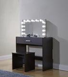 Monroe 31" x 25" Lighted Glam Vanity Mirror | LED All Mirror - Makeup Hollywood Mirror | Table Top Or Wall Mount | Plug-in